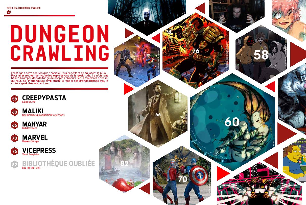 Intros pages 2 du magazine Geek Le Mag