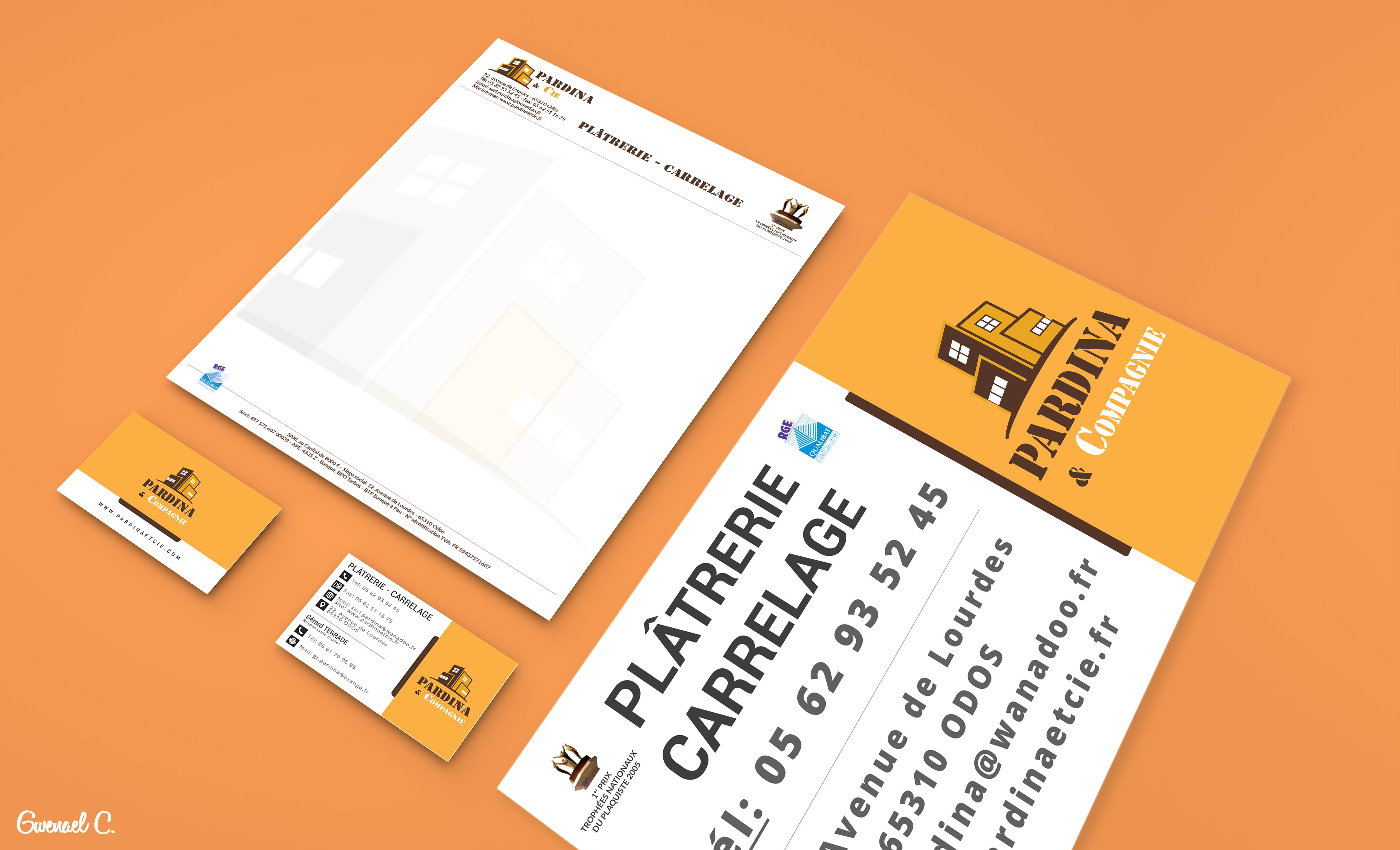 Identité visuelle de l'entreprise Pardina et Compagnie