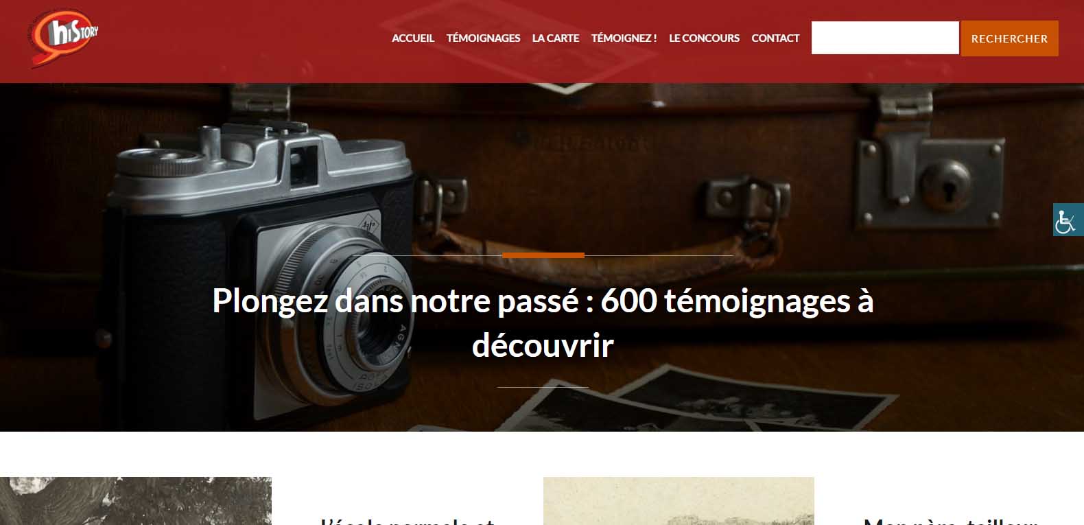Site réalisé pour le concours HiStory