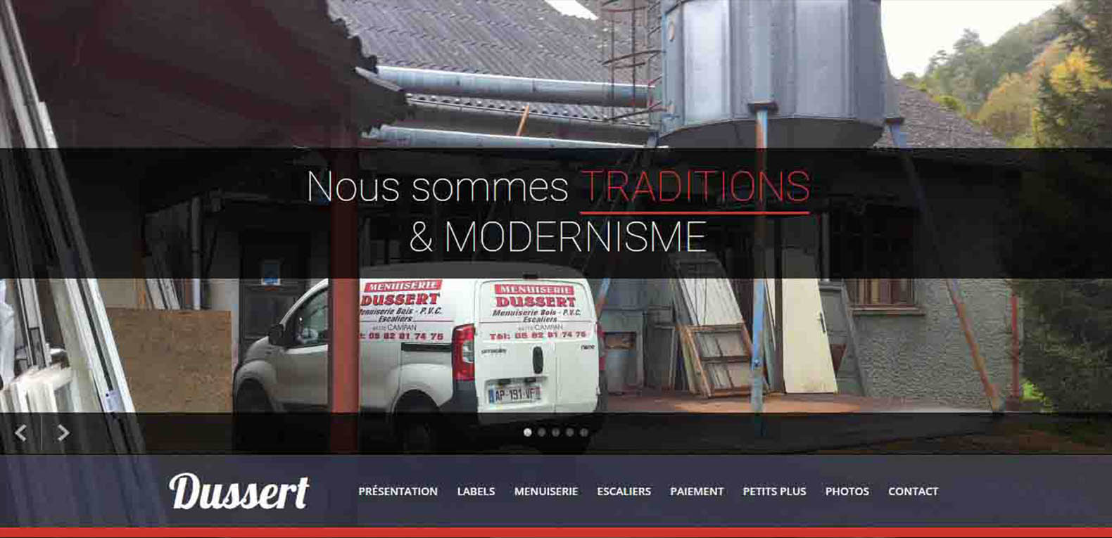 Site de l'entreprise menuiserie Dussert