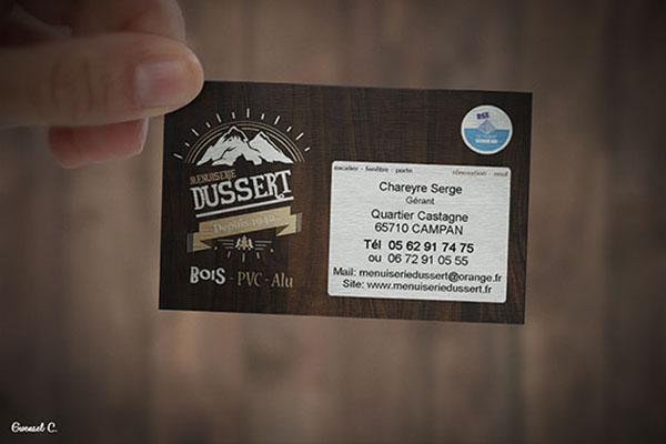 Cartes de visite menuiserie dussert